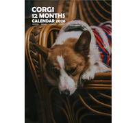 Corgi Dog Wall Calendar, A3 Size, Wire-Bound, Full Colour, Free Pack of Calendar Stickers