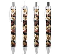 Corgi Dog Who Cares Ballpoint Pen Retractable Roller 0.5mm Fine Pens Smooth Writing for Office 1 PCS AS PIC 3