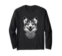 Corgi Dog with Ruth Bader Ginsburg Collar RBG Long Sleeve T-Shirt