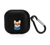 Corgi Dog With Scarf Bluetooth Earbuds Protector Compatible with Airpods 4 Cute Wireless Earbud Case Cover