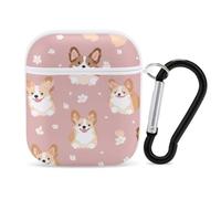 Corgi Dogs Earphone Case Cover Compatible with AirPods 1&2 Shockproof Bluetooth Headset Case White-style