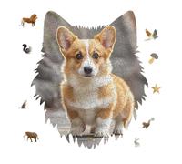 Corgi Dogs Jigsaw Puzzle 175PCS Wolf Head Design Puzzle Wooden Jigsaw Puzzles for Adults Families