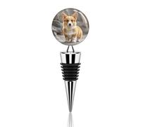 Corgi Dogs Wine Stoppers for Wine Bottles Reusable Bottles Stopper Decorative Beverage Bottle Stopper Vacuum Silicone Champagne Beer Collection
