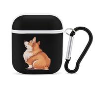 Corgi Earphone Case Cover Compatible with AirPods 1&2 Shockproof Bluetooth Headset Case White-style