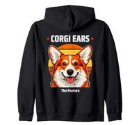 Corgi Ears The Feature Zip Hoodie