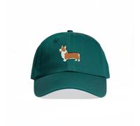 Corgi Embroidered Baseball Cap, Unisex Corgi Hat, Corgi Cap, Corgi Gifts (UK, Alpha, One Size, Bottle Green)