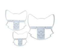 Corgi Face Dog Royal Pet Shape Cookie Cutter Dough Biscuit Pastry Fondant Sharp Stencil Animal Puppy Pooch (Small)
