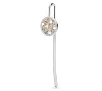 Corgi Floral Flowers Spring Garden Bookmark Metal Book Marks for Reading with Round Hanging Charm Reading Bookmarks Gifts Pretty and Increase Reading Interest for Women Men