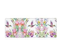 Corgi Floral Flowers Spring Garden Oversized Desk Pad, Thick Base Mat, Ergonomic Comfort Pad for Precision Mouse Control