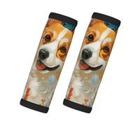 Corgi Floral Flowers Spring Garden Print Car Handle Protectors Luggage Handle Wrap Grips 2 Packs Travel Non Slip Soft Grip
