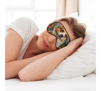 Corgi Floral Flowers Spring Garden Print Soft Eye Mask for Sleep Mask Sleep Eye Mask for Women Men Sleeping Sleeping Travel