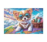 Corgi Floral Forest 1000 Piece Jigsaw Puzzle for Adults Happy Time Lunch Break Activity Quick Escape No Duplicate Pieces for Busy Professionals 1000 PCS