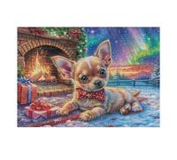 Corgi Floral Forest 300 Piece Jigsaw Puzzle Pack Teens Beginners Cognitive Development Puzzle Fans Group Play High-grade Rigid Cardboard 300 PCS