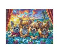 Corgi Floral Forest 500 Pieces Classic Jigsaw Puzzle Puzzle for Adults Concentration Training Wall Art Mental Exercise Halloween Durable Cardboard 500 PCS
