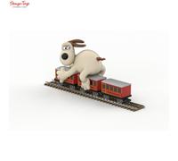 Corgi Diecast Train Toy - CC80603 Wallace & Gromit - The Wrong Trousers - Gromit & Coaches, Train Gifts for Men & Women, Die Cast Model Gifts for Railway Enthusiasts