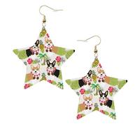 Corgi Hawaiian Summer Pineapple Statement Earrings for Women, Star Drop Earrings, Elegant Dangle Jewelry for Formal Gatherings