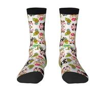 Corgi Hawaiian Tropical Summer Pineapple Color-Clash Mid-Calf Socks â€“ Bold Full-Print Design With Black Toe Contrast For Unmatched Style And Comfort