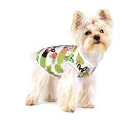 Corgi Hawaiian Tropical Summer Pineapple Cotton Sleeveless Dog Tee Shirt Pet Vest Apparel Printed Lightweight T-Shirts For Small