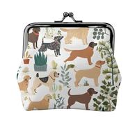Corgi Hawaiian Tropical Summer Pineapple Full Double-Sided Printed Pattern Women's and Girls' Fashionable Leather Kiss Lock Coin Purse Card Bag