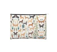 Corgi Hawaiian Tropical Summer Pineapple Portable Dupont Paper Toiletry Bag â€“ Lightweight Multi-Purpose Pencil & Cosmetic Bag with Full-Print Design for Travel, School & Daily Use