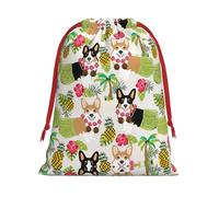 Corgi Hawaiian Tropical Summer Pineapple Print Practical Drawstring Gift Travel Pouches Men Women Multiple Occasion Daily Carry