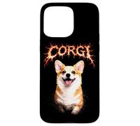 Corgi Heavy Metal Angry Music Rock N Roll Concert Punk Case for iPhone 15 Pro Max