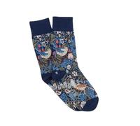 Corgi Hosiery William Morris Gallery Collaboration - Strawberry Thief Design Socks, Premium Cotton-Nylon Blend, Smooth Toe Seam, Women's Socks Made in Wales (UK, Alpha, L, XL, Regular, Regular)