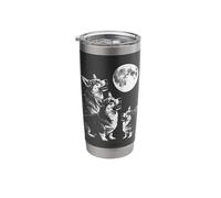 Corgi Howling At Moon Stainless Steel Insulated Tumbler