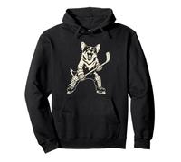 Corgi Ice Hockey Sports Vintage Dog Lover Pullover Hoodie