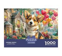 Corgi in GardenPremium Jigsaw Puzzles for Adults A 1000-Piece Advanced-Level Set Featuring Challenging And Educational Games - Designed As The Jigsaw Puzzles for Adults And Mature Kids A