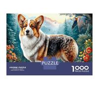 Corgi Jigsaw Puzzle for Game 1000 Pieces Mountain Forest Lake Beginners Puzzle Starters Anxiety Relief Secret Santa Gift 38x26cm/1000pcs