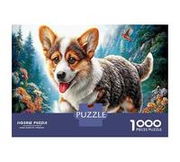 Corgi Jigsaw Puzzle Mountain Ridge Wildflower for Game 1000 Pieces Advanced Puzzlers Challenging Puzzle Lovers Anxiety Relief Gift 38x26cm/1000pcs