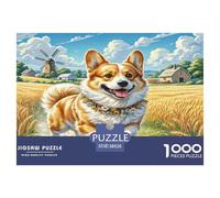 Corgi Jigsaw Puzzles 1000 Piece for Adults Educational Games Puzzle Gifts for Adults Home Decoration 100% Recvcled Cardboard 38x26cm/1000pcs