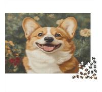 Corgi Jigsaw Puzzles for Adults 1000 Piece Jigsaw Puzzles for Adults Kids Learning Educational Toys Family Games Christmas Birthday GiftsPremium & Durable for Stress Relief 1000pcs (75x50cm)