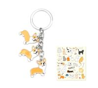 Corgi Keychain, Creative Design Bag Charm for Women, Cute Accessory for Friends, Colleagues or Mum's Birthday Gift, Ideal as Bestie or Boyfriend Present, Love Gifts, Unique Travel Keepsake