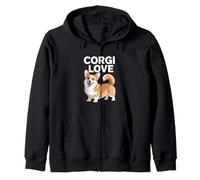 Corgi Love Cute Dog Lovers Zip Hoodie