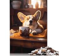 Corgi Mars Puzzle Jigsaws 500 Pieces for Adults Wooden Puzzles for Adults Jigsaw Puzzles for Adult 500pcs (52x38cm)
