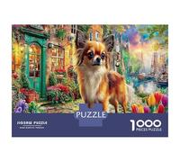 Corgi Mom And Puppy Jigsaw Puzzle Dog 1000 Pieces 100% Recycled Board for Kids Beginners Educational 52x38cm/1000pcs