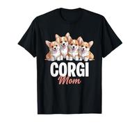 Corgi Mom Pet Lover Puppy Owner Pembroke Welsh Corgi Dog Mom T-Shirt