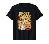 Corgi Mummy & Pumpkin Halloween Ghost Borker Detected Funny T-Shirt