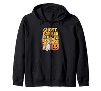 Corgi Mummy & Pumpkin Halloween Ghost Borker Detected Funny Zip Hoodie
