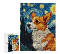 Corgi Night Sky Painting-2 Puzzle 1000 Teile Schwer Puzzle Spielzeug Lernspiel Impossible Herausforderungsspielzeug Für Erwachsene Kinder 500 PCS