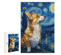 Corgi Night Sky Painting Puzzle 1000 Teile Schwer Puzzle Spielzeug Lernspiel Impossible Herausforderungsspielzeug Für Erwachsene Kinder 1000 PCS