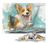Corgi on Treadmill Fun Puzzles for Adults 1000 Piece Puzzle for Teenager Educational Game Challenge Toy 1000pcs (75x50cm)