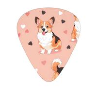 Corgi Pattern - Guitar Picks-12 Pack Includes Thin, Medium & Heavy Gauges, Best Gift for Guitar Lovers
