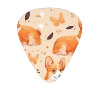 Corgi Pattern - Guitar Picks-12 Pack Includes Thin, Medium & Heavy Gauges, Best Gift for Guitar Lovers