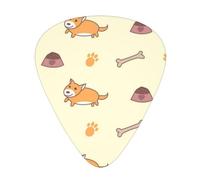 Corgi Pattern Guitar Plectrums, 12 Pcs Lightweight Guitar Plectrums, 0.46mm/0.71mm/0.96mm Thickness For Acoustic Guitar Acoustic Electric Guitar Ukulele Bass