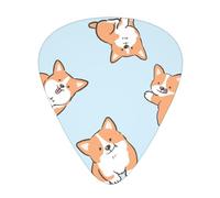 Corgi Pattern Mug,12 Pcs Guitar Pick,3 Different Thickness Plectrums for Acoustic Guitar Bass Ukulele (0.46mm 0.96mm 0.71mm)
