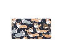 Corgi Pattern -Print Four-Hole License Plate Holder With Custom Designs - Weather Resistant & Easy Fit For Front/Rear Vehicles