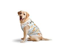 Corgi Patternprint Large Pets Vest Breathable Sleeveless Tank Top Apparel Cozy Lightweight T-Shirt